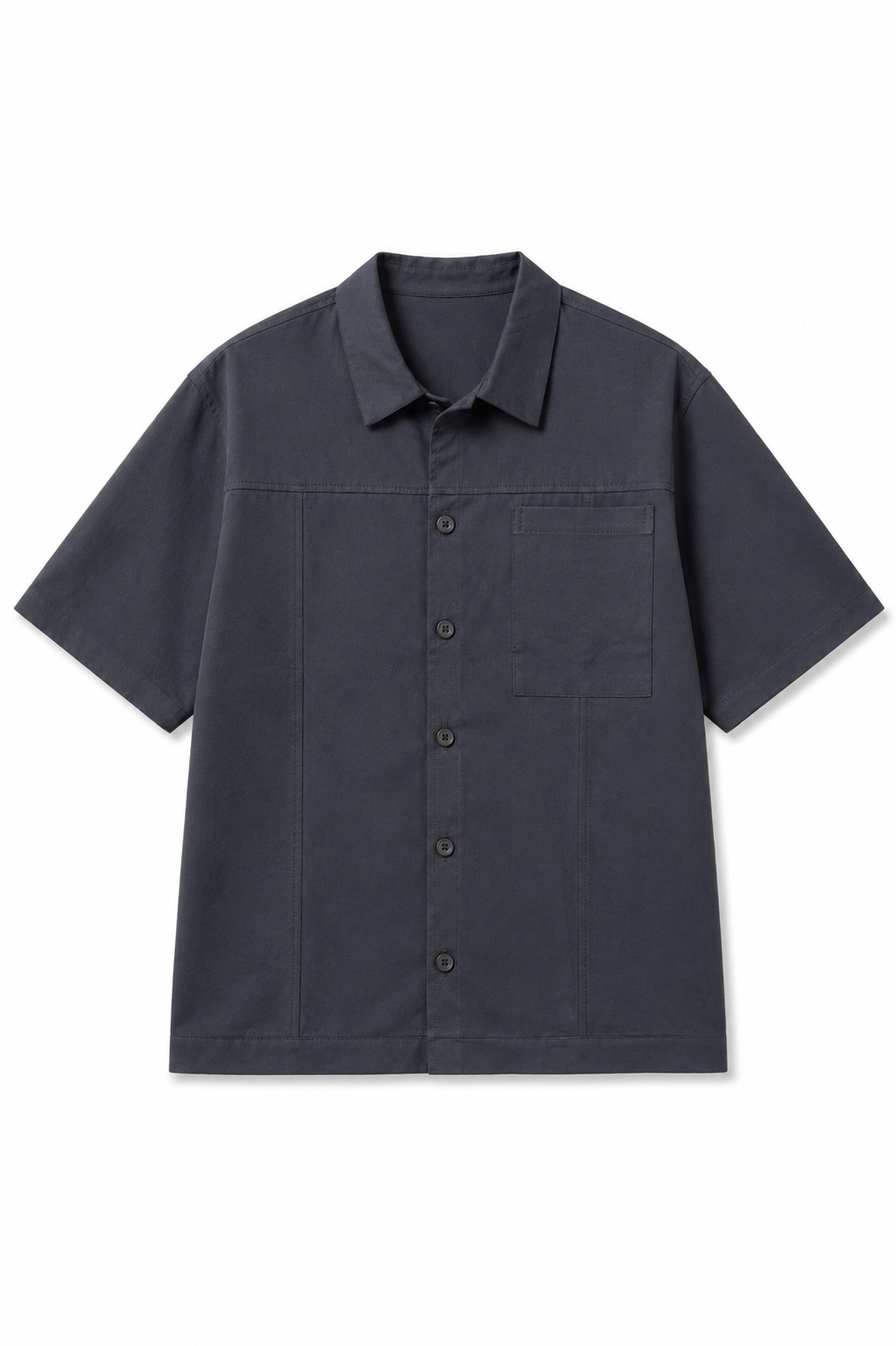 Box Fit Short Sleeve Shirt – Charcoal Gray