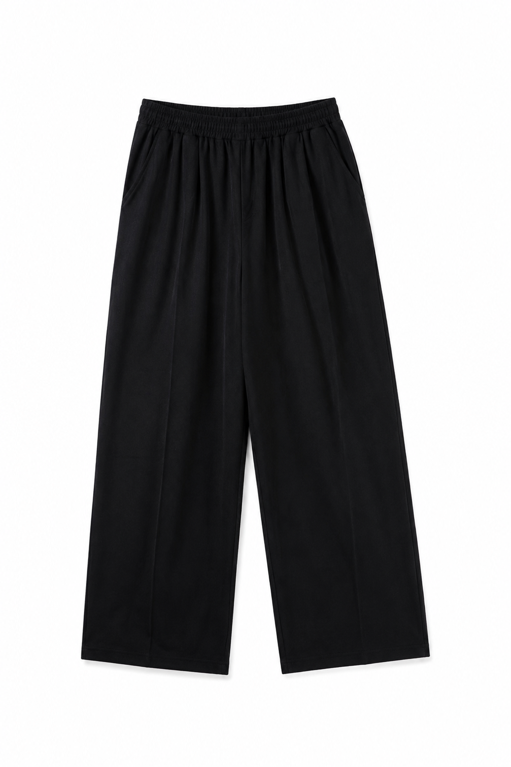 Tailored Linen Blend Pants – Black