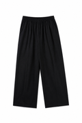 Tailored Linen Blend Pants – Black