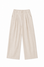 Tailored Linen Blend Pants – Natural Beige