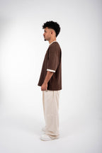 1987 Oversized T-Shirt – Brown & Cream