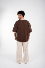 1987 Oversized T-Shirt – Brown & Cream