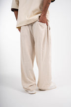 Tailored Linen Blend Pants – Natural Beige