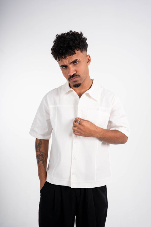 Box Fit Short Sleeve Shirt – White