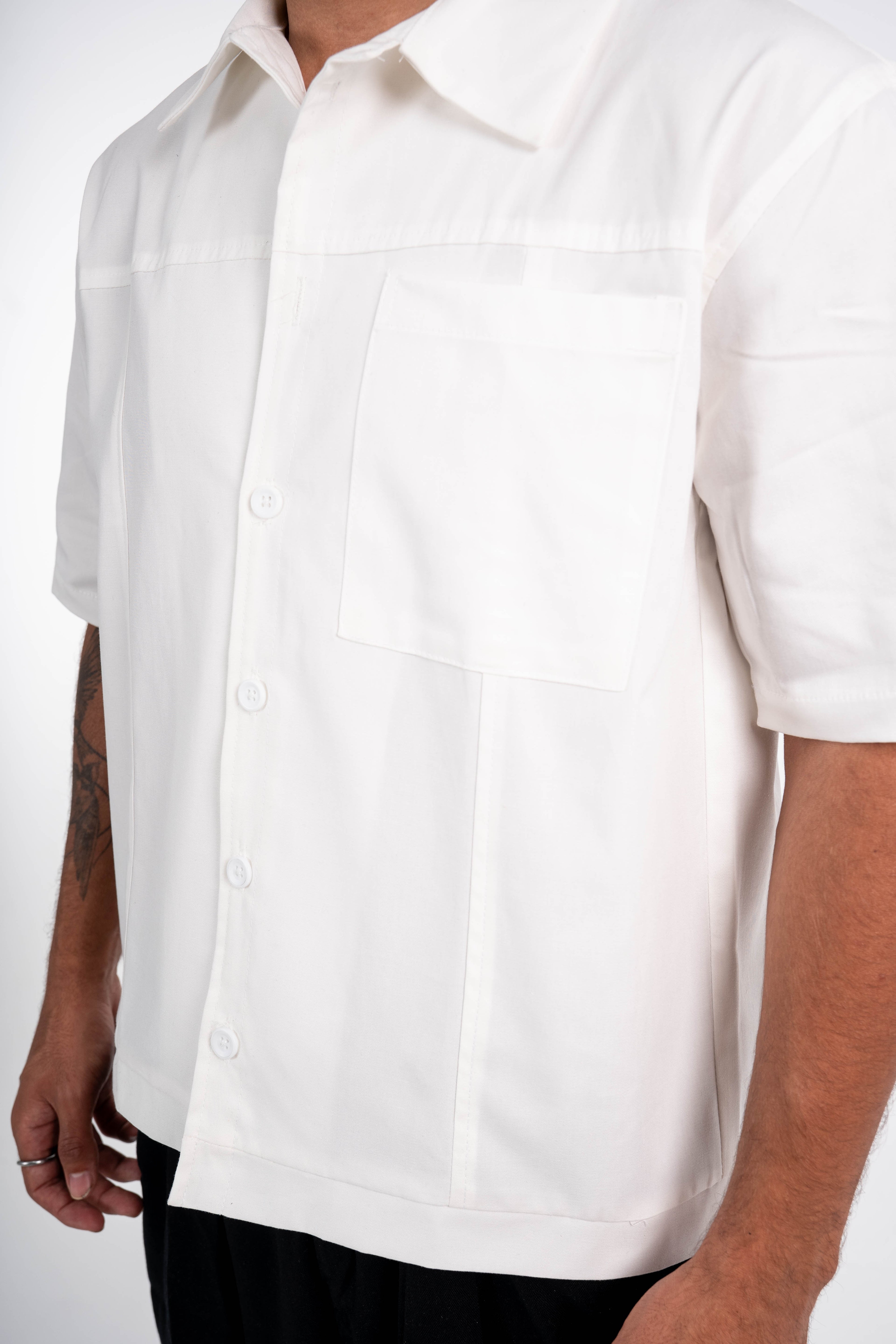 Box Fit Short Sleeve Shirt – White