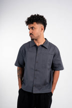 Box Fit Short Sleeve Shirt – Charcoal Gray
